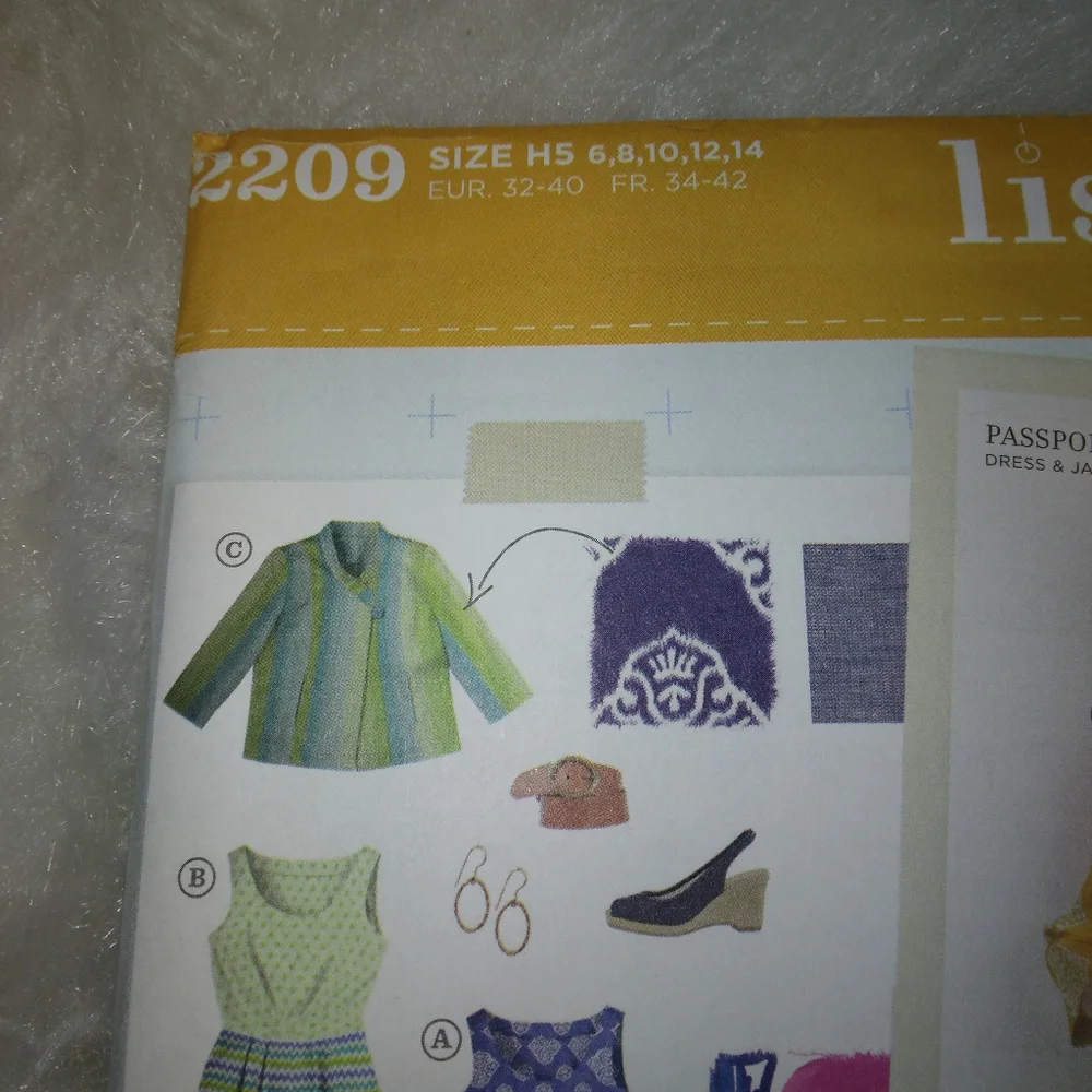 SIMPLICITY 2209 Sz 6-14 Lisette Sew Your Style Passport Dress and Jacket